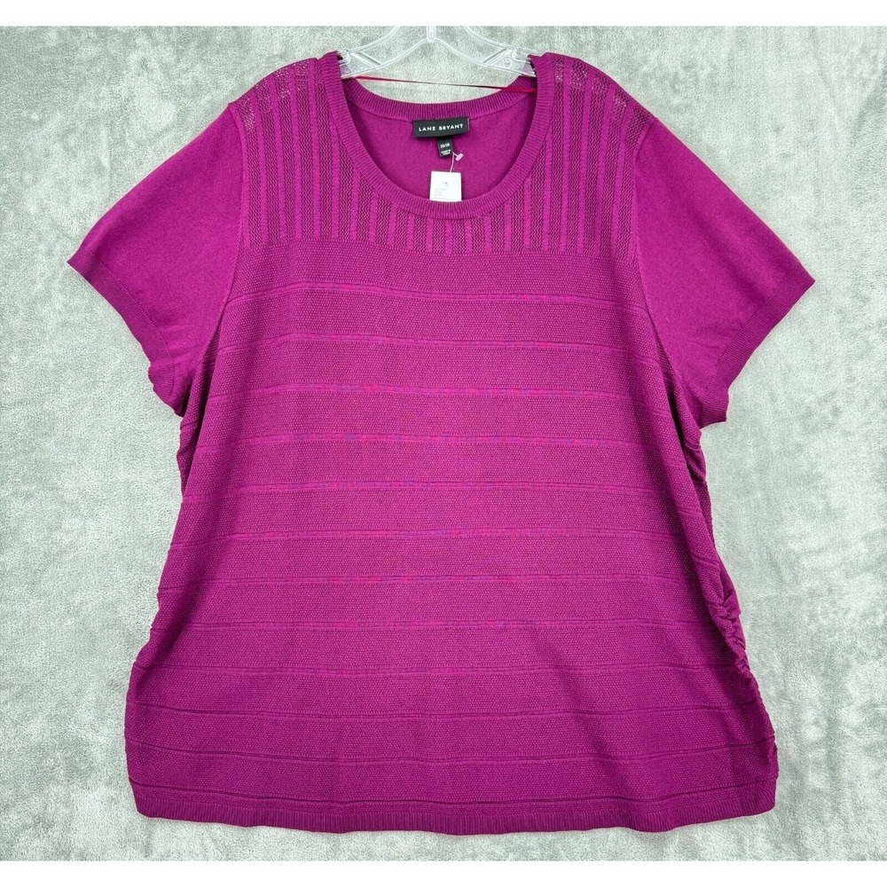 Lane Bryant Sweater Womens 28 Ribbed Knit Lightweight Casual‎ Stretch Knit New
